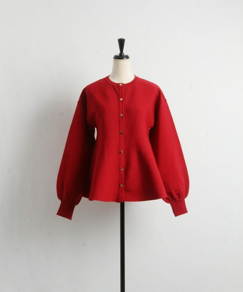 「&. NOSTALGIA」 ニットカーディガン FREE レッド レディース_画像2