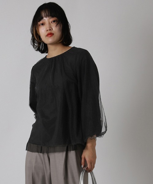 「ketty cherie」 半袖ブラウス M ブラック レディース_画像7