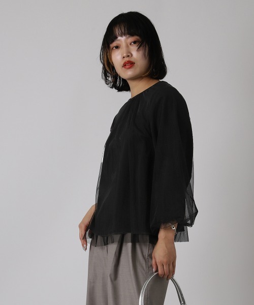 「ketty cherie」 半袖ブラウス M ブラック レディース_画像9