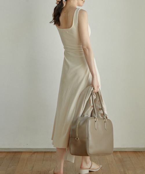 「ACYM」 ノースリーブワンピース FREE ベージュ レディース_画像4