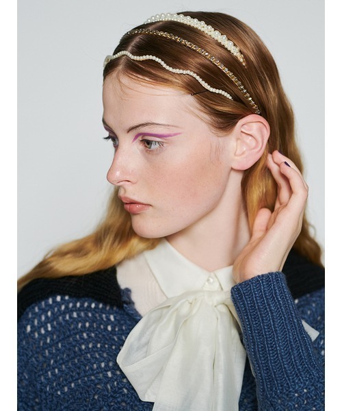 「FURFUR」 ニットカーディガン FREE ブルー レディース_画像3