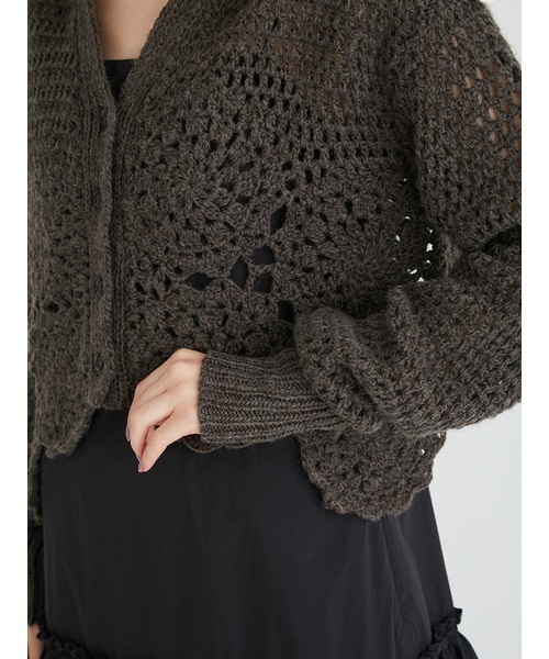 「FURFUR」 ニットカーディガン FREE ブルー レディース_画像8