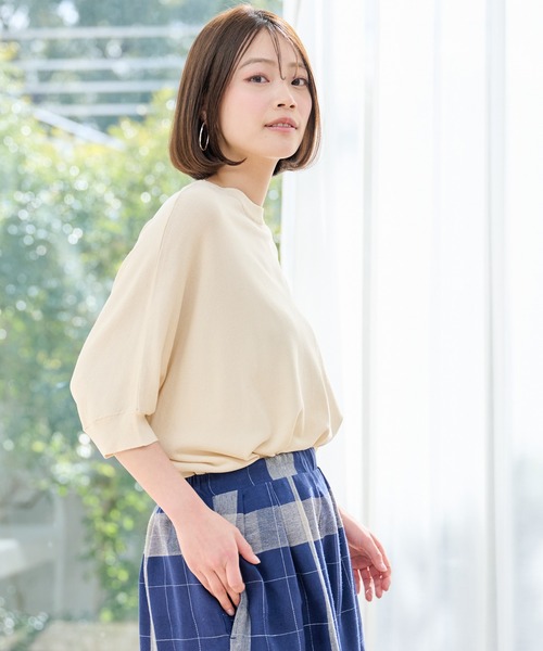 「Arnold Palmer」 半袖ニット L ブラック レディース_画像9