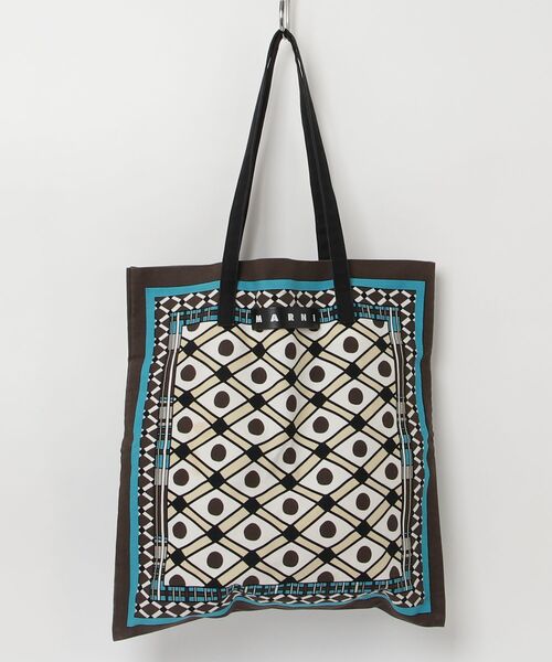 MARNI（マルニ） MARNI MARKET バンダナ トートバッグ - ブラウン