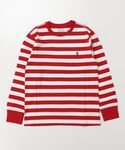 tシャツ ストライプド コットン ロングスリー...の詳細画像2
