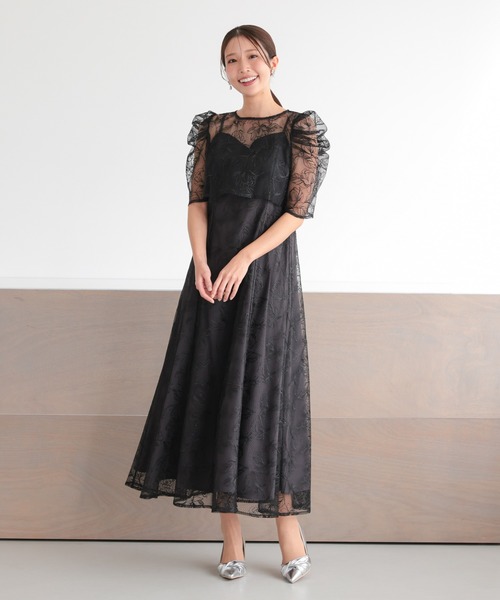 haremode（ハレモード） ドレス シアーレースボレロセットアップ