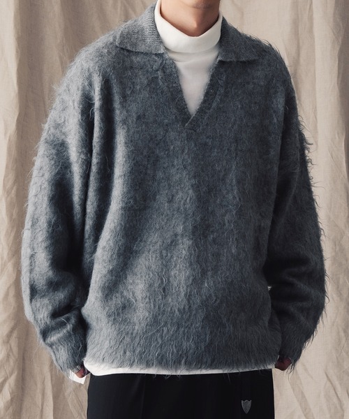 「epnok」 長袖ニット LARGE ブルー メンズ_画像7