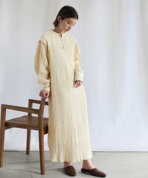 「select MOCA」 長袖ワンピース FREE アイボリー レディース_画像2