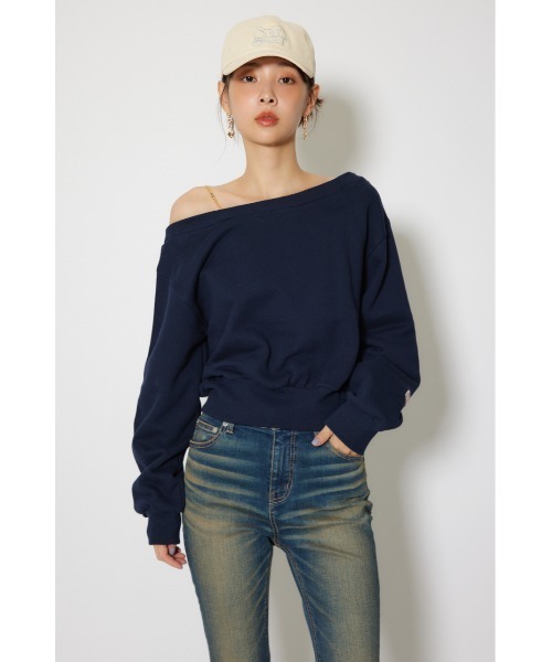 rienda（リエンダ） トレーナー スウェット ワンショルダーボリューム