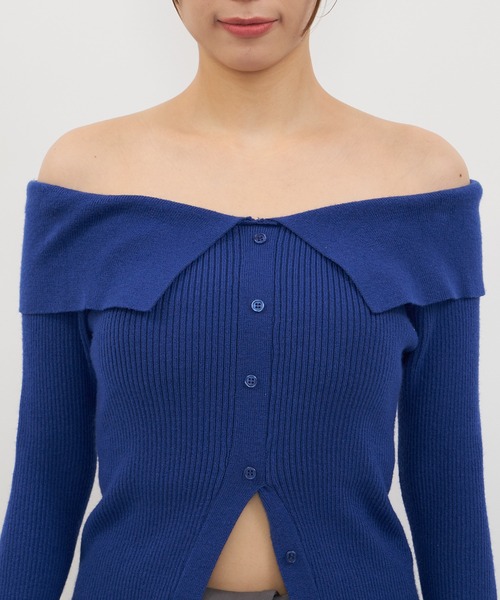 「SPIRALGIRL」 長袖ニット FREE ブルー レディース_画像6