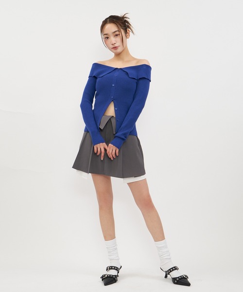 「SPIRALGIRL」 長袖ニット FREE ブルー レディース_画像9