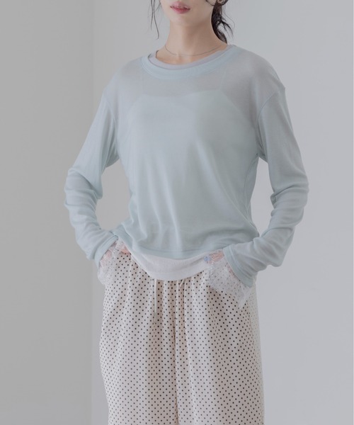 Eimee Law（エイミーロウ） tシャツ レースカフスレイヤードライク