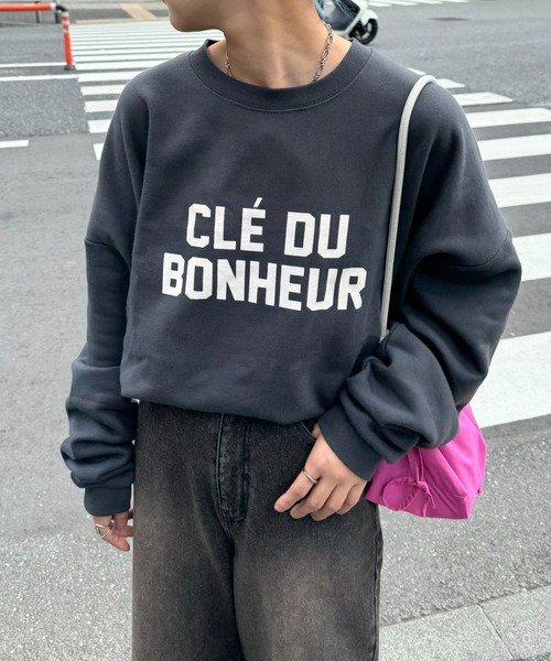 「CIAOPANIC TYPY」 スウェットカットソー LARGE チャコールグレー レディース_画像2