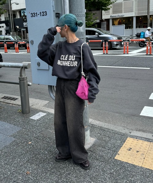 「CIAOPANIC TYPY」 スウェットカットソー LARGE チャコールグレー レディース_画像3