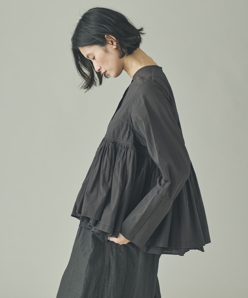 Curensology（カレンソロジー） ブラウス シャツ /レイヤードギャザー
