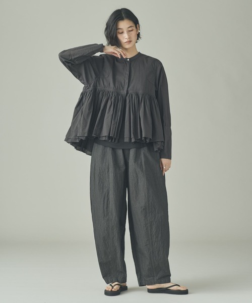 Curensology（カレンソロジー） ブラウス シャツ /レイヤードギャザー