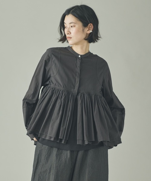 Curensology（カレンソロジー） ブラウス シャツ /レイヤードギャザー
