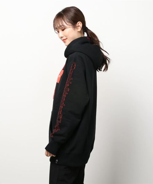 「DOUBLE STANDARD CLOTHING」 プルオーバーパーカー FREE ブラック レディース_画像2