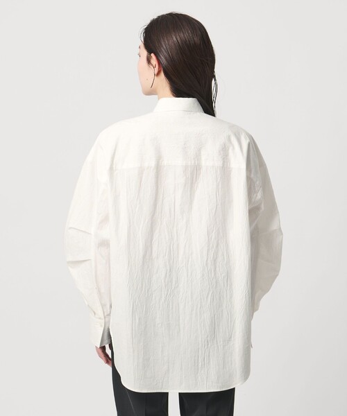ユナイテッドアローズ　コットンバルーンスリーブブラウス　日本製　ホワイト　白 MARW UNITED ARROWS（マルゥ ユナイテッドアローズ） ブラウス シャツ