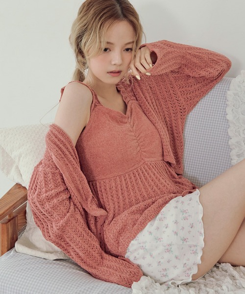 パジャマ ルームウェア 「SET ITEM」cup in bustier setup /カップ付き