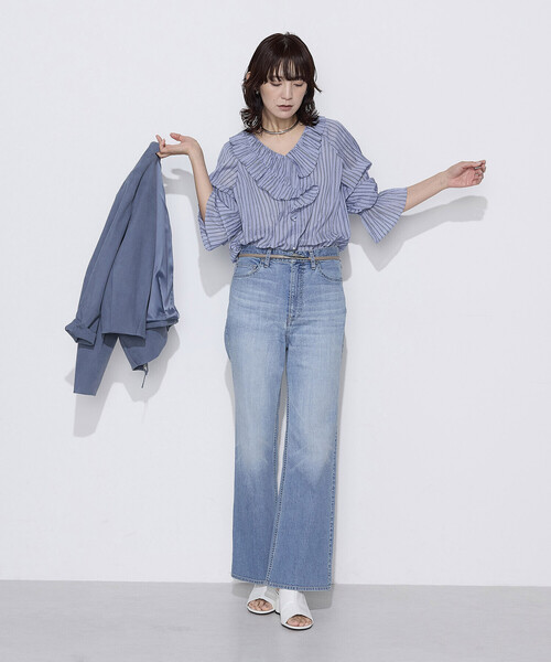 ♪Kiyoko Takase ストライプ 長袖シャツ F a0112 ♪Kiyoko Takase ストライプ 長袖シャツ F a0112の通販 by 星の子堂