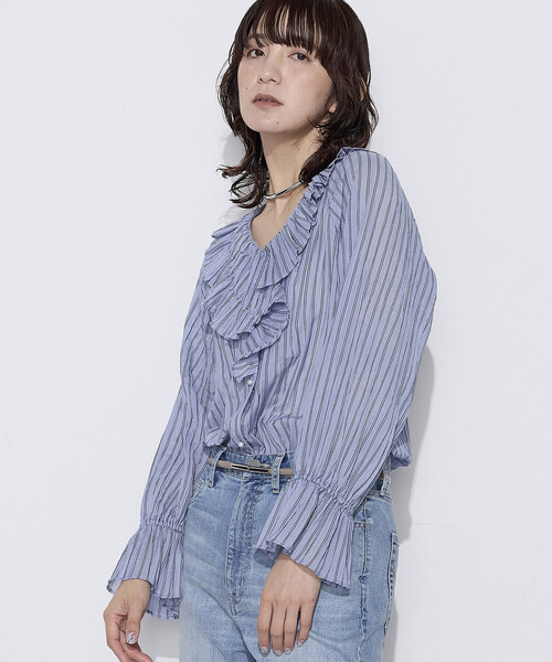 ♪Kiyoko Takase ストライプ 長袖シャツ F a0112 ♪Kiyoko Takase ストライプ 長袖シャツ F a0112の通販 by 星の子堂