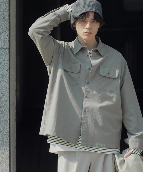 SENSE OF PLACE by URBAN RESEARCH シャツ ダブルポケットカラーデニム