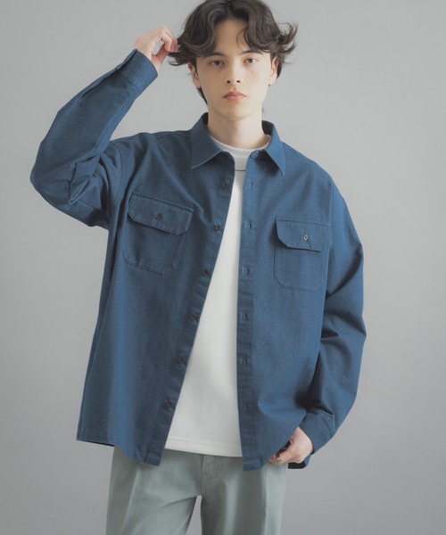 SENSE OF PLACE by URBAN RESEARCH シャツ ダブルポケットカラーデニム
