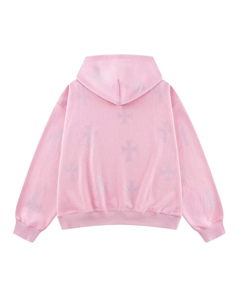 UNKNOWN LONDON（アンノウンロンドン） パーカー ジップフーディ｜Pink