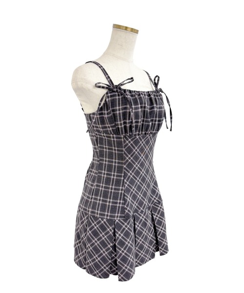 Rose Muse（ロゼミューズ） ワンピース Check cami mini one piece