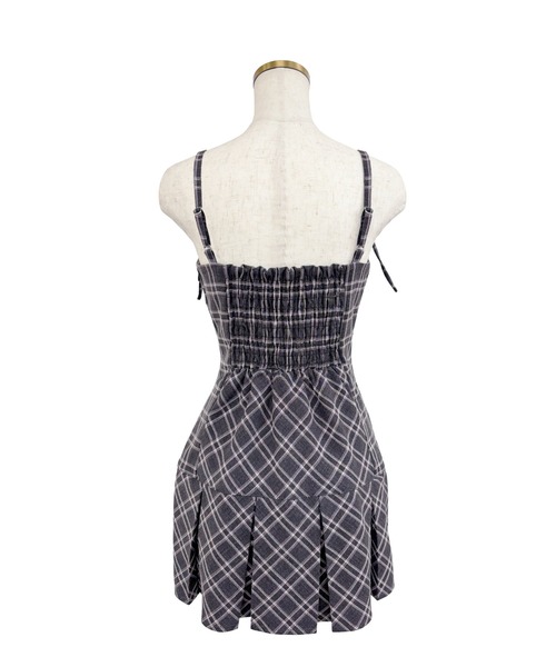 Rose Muse（ロゼミューズ） ワンピース Check cami mini one piece