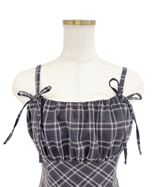 ワンピース CHECK ONEPIECE Rose Muse（ロゼミューズ） ワンピース Check cami mini one piece