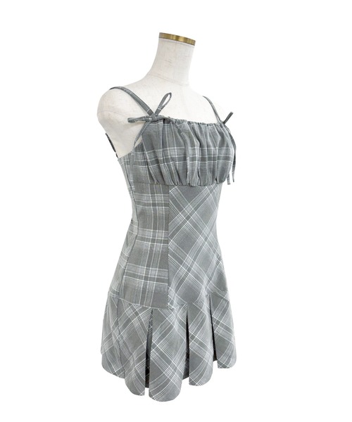 Rose Muse（ロゼミューズ） ワンピース Check cami mini one piece