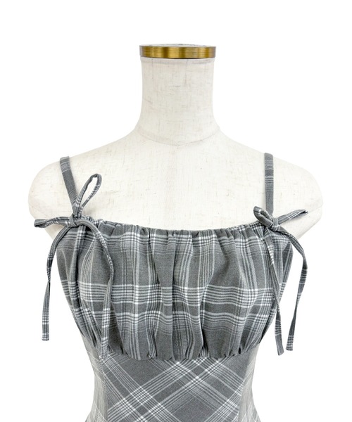 Rose Muse（ロゼミューズ） ワンピース Check cami mini one piece