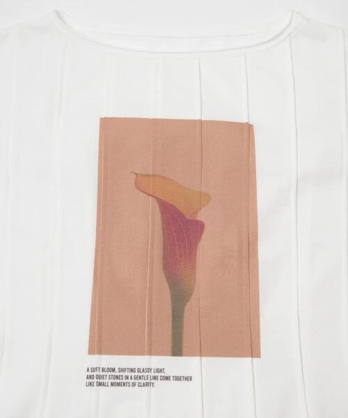 KBF（ケービーエフ） tシャツ ピンタックフォトプリントTEE レディース