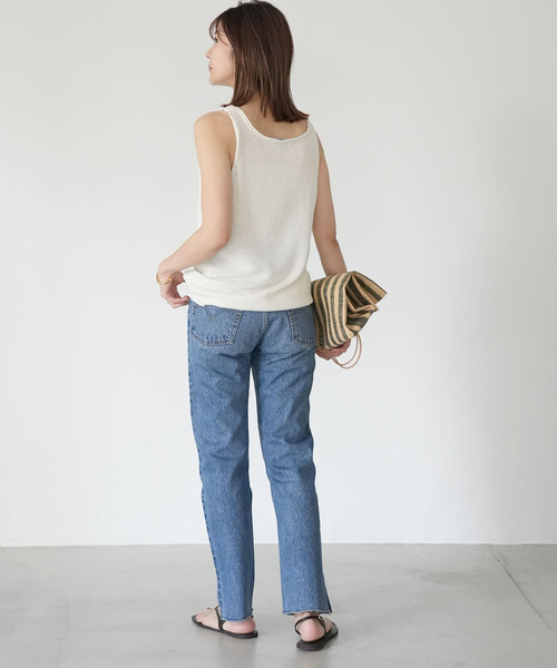 「SLOBE IENA」 デニムパンツ 23cm ブルー レディースの画像