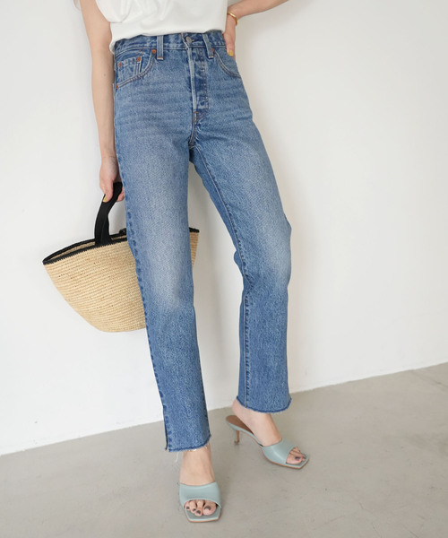 「SLOBE IENA」 デニムパンツ 23cm ブルー レディースの画像