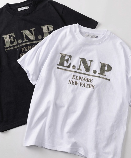 tシャツ 「84」レオパード柄/カモフラ柄/ドット柄 総柄アップリケロゴ