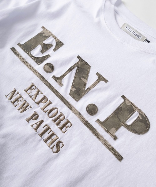 tシャツ 「84」レオパード柄/カモフラ柄/ドット柄 総柄アップリケロゴ