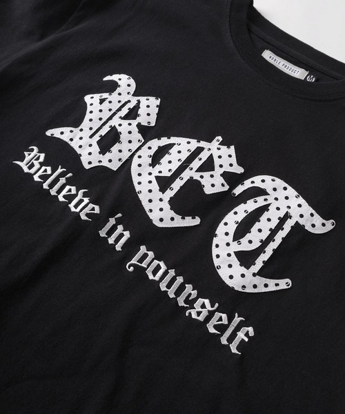 tシャツ 「84」レオパード柄/カモフラ柄/ドット柄 総柄アップリケロゴ