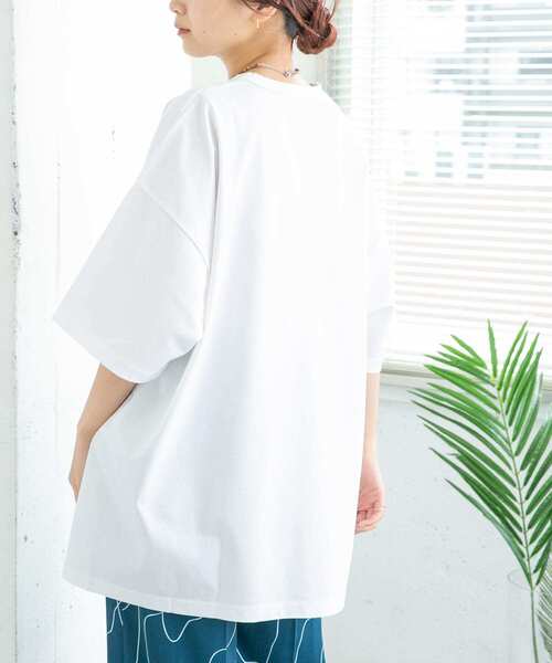 「KBF」 半袖Tシャツ ONE ピンク レディース_画像4
