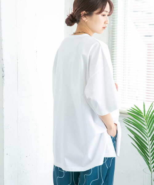 「KBF」 半袖Tシャツ ONE ピンク レディース_画像6