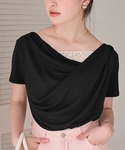 tシャツ 半袖 オフショルダーハーフスリーブレ...の詳細画像5