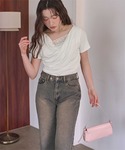 tシャツ 半袖 オフショルダーハーフスリーブレ...の詳細画像2