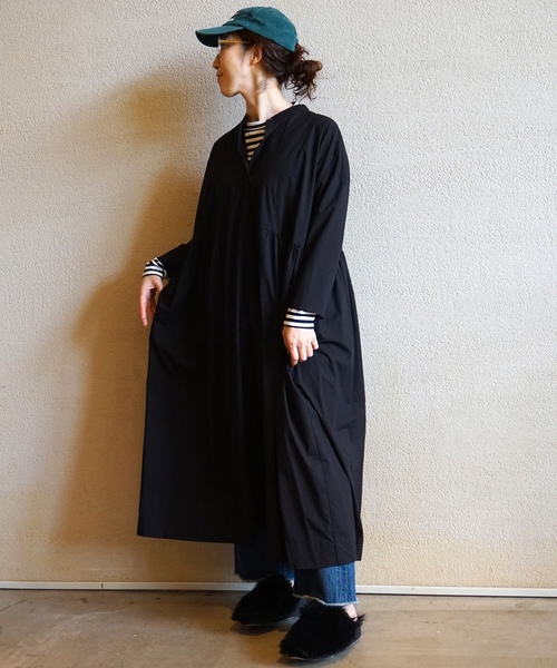「JOURNAL STANDARD LUXE」 長袖ワンピース - ブラック レディースの画像
