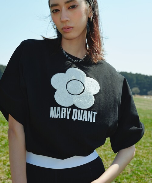 「PUBLUX」 7分袖カットソー「MARY QUANTコラボ」 S ブラック レディース_画像4