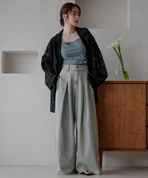 mideal（マイディール） カップ付き キャミソール back open camisole