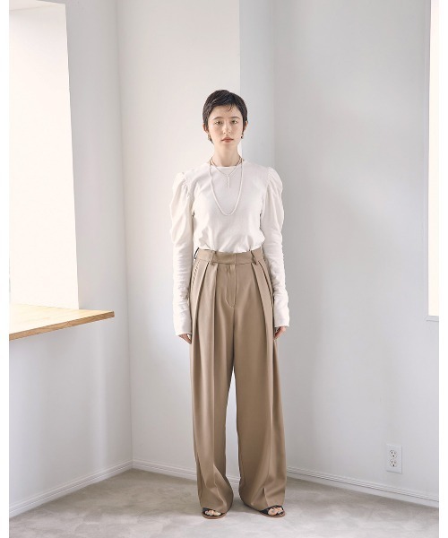 「TODAYFUL」 パンツ 38inch ベージュ レディース_画像4