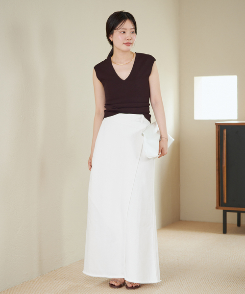 スカート Garment dye long スカートの画像