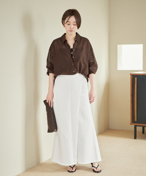 スカート Garment dye long スカートの画像